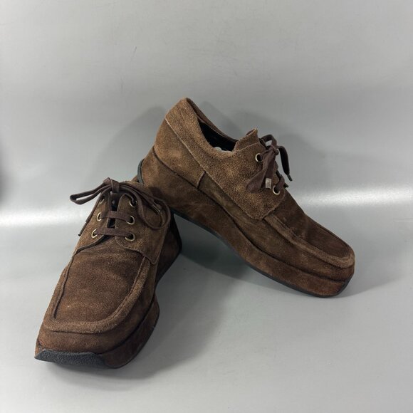 STEPHANE KELIAN Shoes - STEPHANE KELIAN Paris Brown Suede Leather Lace-up Shoes